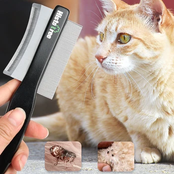 Pet Cleaning Brush for Dog Cat Remove fleas Comb remove hair knots floating hairs Remover Comb Stainless Steel Pet Grooming Comb 1