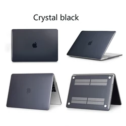 Transparent PVC Matte Laptop Case with Thermal Protection - 2019 Pro 16 A2141 (Crystal black)