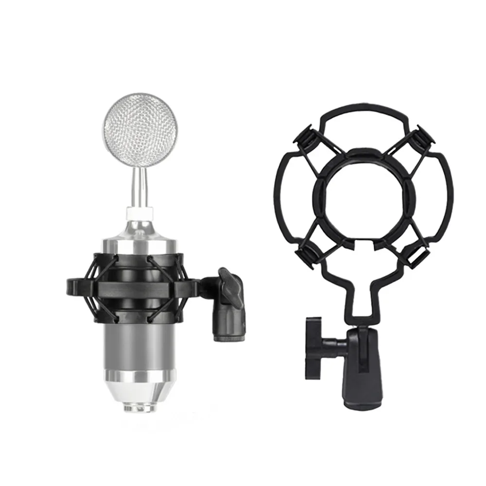 Universal Professional Condenser Microphone Mic Shock Mount Holder Studio Recording Bracket For Large Diaphram Mic Clip Black microphone stand microphone shock mount