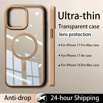 Not Yellowing For MagSafe Protective Case Compatible For iPhone 17 Pro Max 16 Plus 15 14 13 12 11 PC TPU Hybrid Anti Slip Cover 1