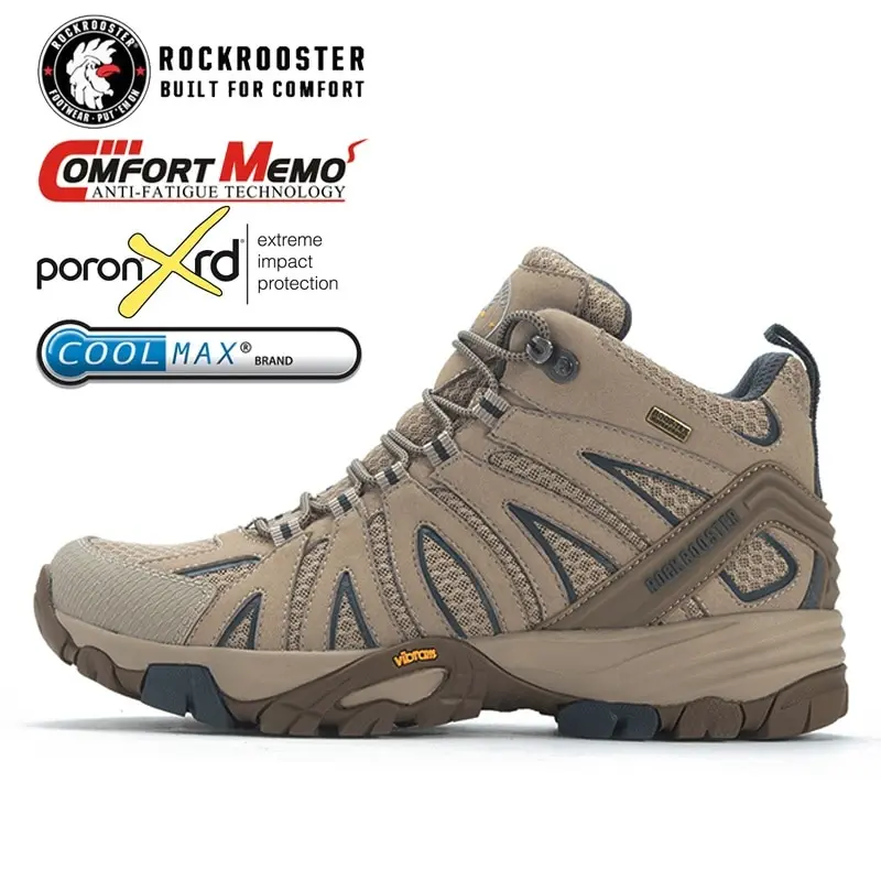 

ROCKROOSTER Vibram/походная обувь с резиновой подошвой; Мужские водонепроницаемые охотничьи сапоги; Тактические военные ботинки; Кроссовки с защитой от усталости