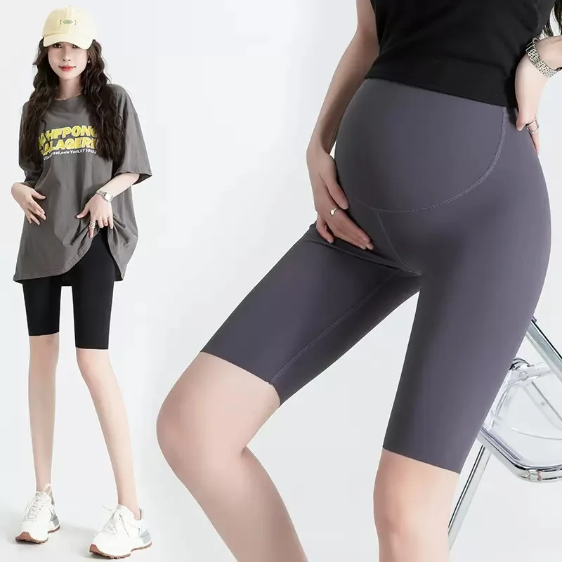 

Summer Maternity Half Legging Sports Casual Yoga Belly Legging Clothes for Pregnant Women Pregnancy Shorts