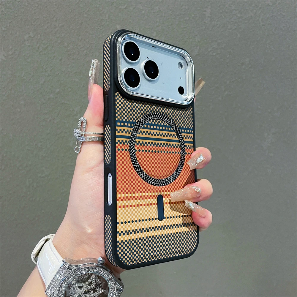 Slim Magnetic Striped Shockproof Case - Ultra Thin & Colorful Cover