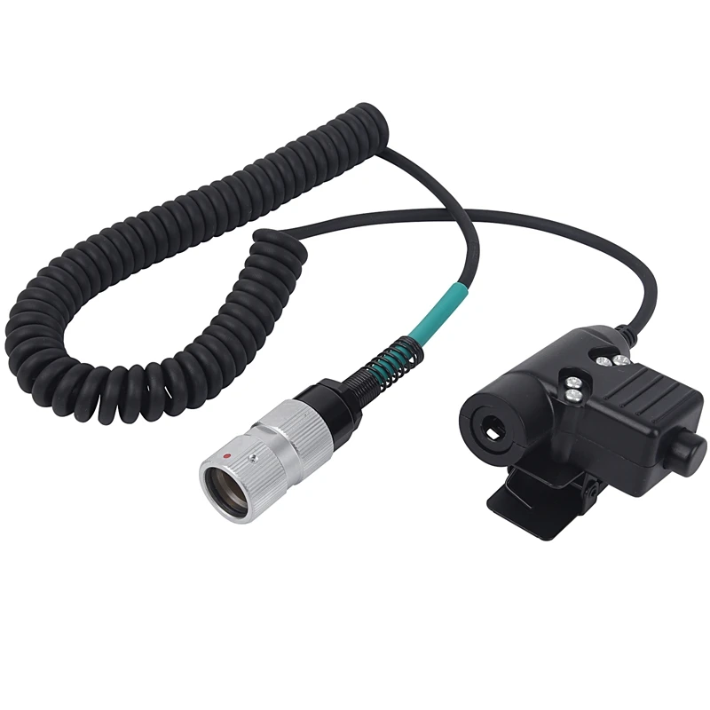 RISENKE-U94 PTT System Adapter for U-329/U MIL-C-55116 FL5601-02 AN/PRC-148 & AN/PRC-152 Radio, 6-Pin Connector, Military