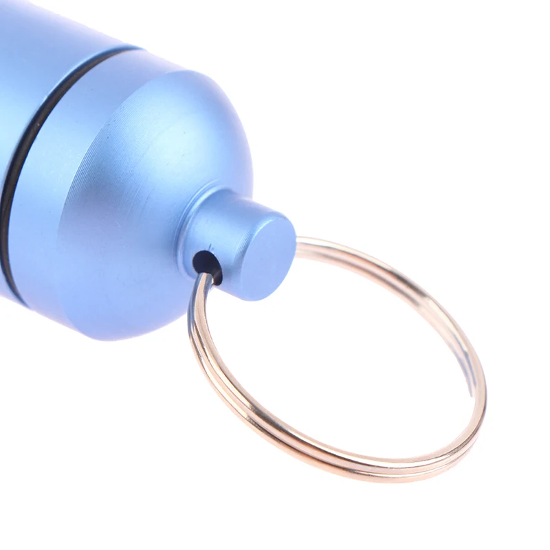 2,3x5cm Wasserdichter Metall-Schlüsselanhänger Tragbare Outdoor-Medizinflasche Schlüsselanhänger-Aufbewahrung Versiegelte Erste-Hilfe-Medizinflasche Großhandel – Detail 6