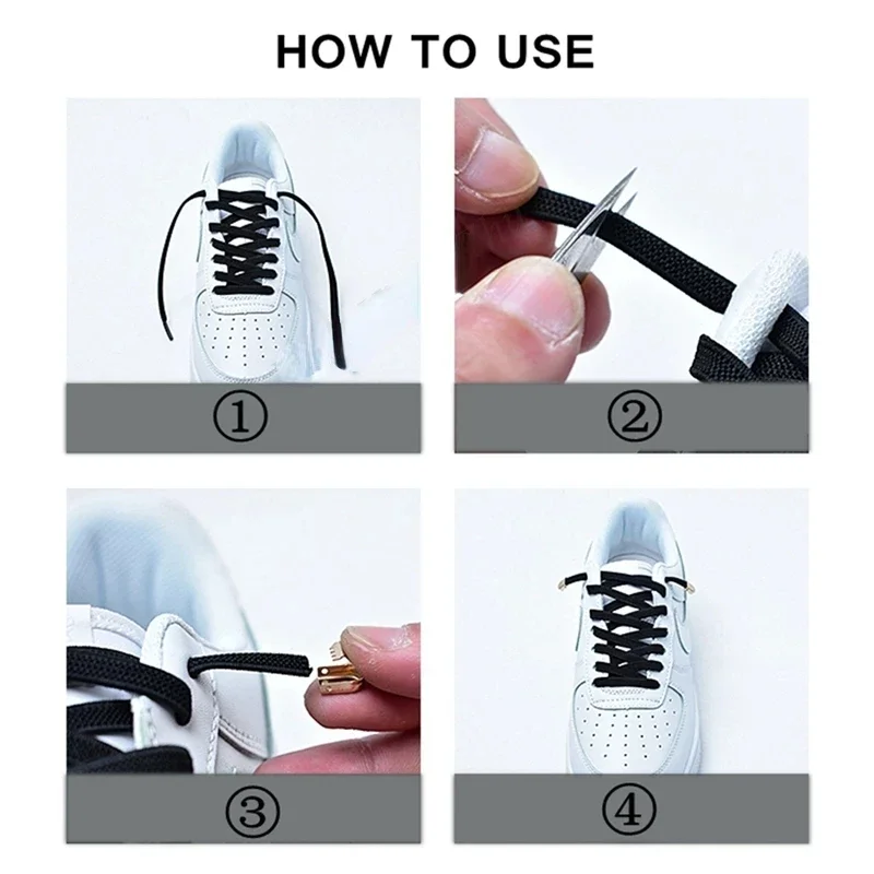 Elastic No-Tie Shoelaces for Outdoor and Leisure Sneakers - Quick and Easy Solution for Kids and Adults