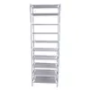 10-Tier Gray Non-Woven Fabric Shoe Rack - Easy Assembly Storage Organizer 2
