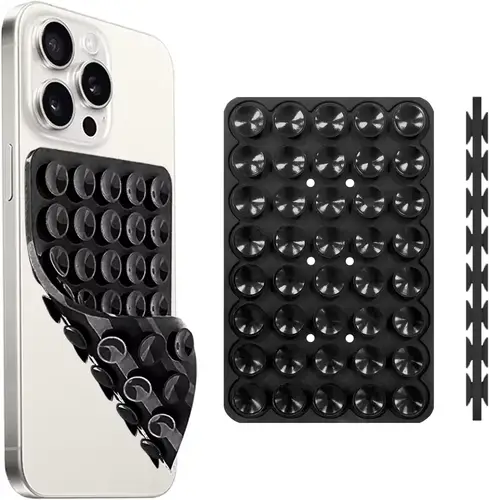 Silicone Suction Cup Phone Case Mount Double Sided Hands-Free Strong Grip Holder for Selfies and Videos for iPhone Android - Image 9