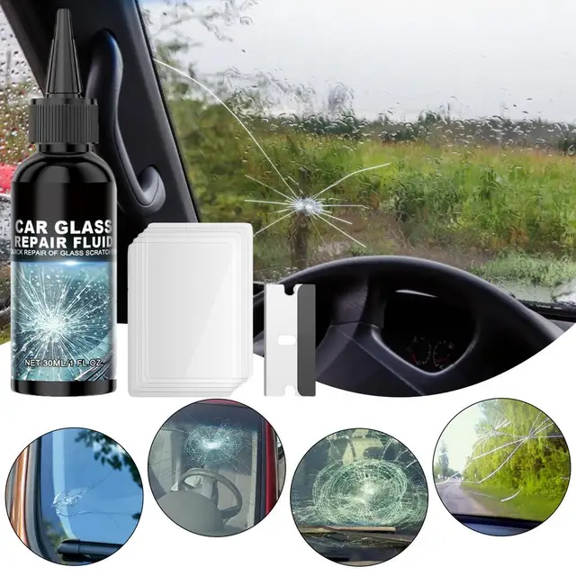 Kit Riparazione Parabrezza Auto - Colla Per Crepe Vetro - Liquido Riparatore 30ml - Foto 8