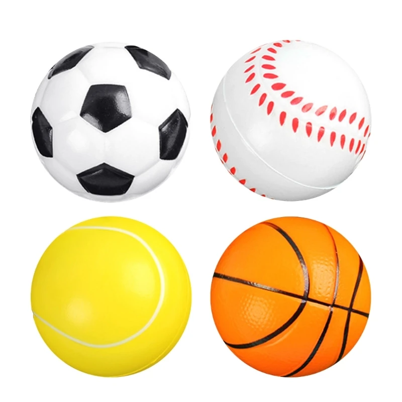 

2.36" Stress Balls for Adults and Kids 6pcs Slow Rising Soft Elastic Ball Sensory Anxiety Relieve Squeeze Toy