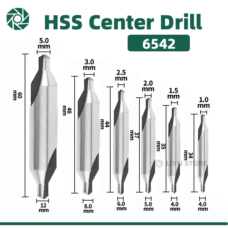 HSSCenterDrillForMetal6pcsCenterDrillBitSetDrillHole