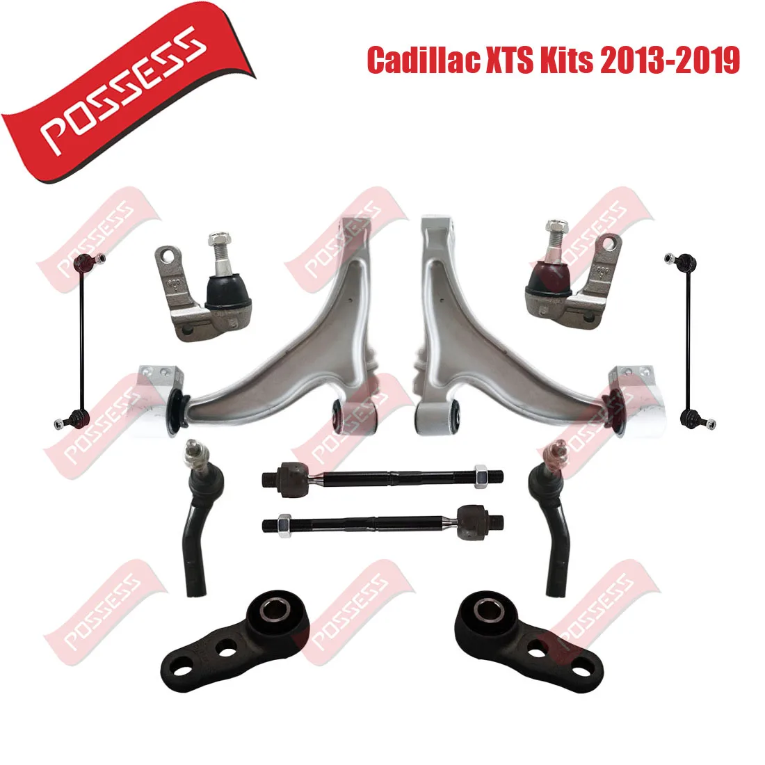 

12 Pieces Front Axle Suspension Control Arm Ball Joint Stabilizer Link Tie Rod End Kits For Cadillac XTS EG4 2013-2019