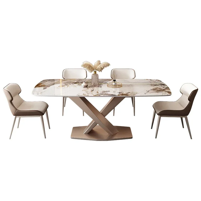 Nordic Modern Dining Room Furniture With 4 6 Seats Dining Table And Chair Sets