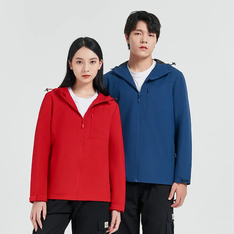 solid color waterproof and wear-resistant outdoor sports jacket
