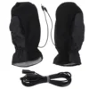 Outdoor Winter Heated Mittens Warm Electric Heated Cycling Skiing Gloves Thermal Motorcycle Glove Windproof Rechargeable USB 1