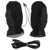 Outdoor Winter Heated Mittens Warm Electric Heated Cycling Skiing Gloves Thermal Motorcycle Glove Windproof Rechargeable USB 1