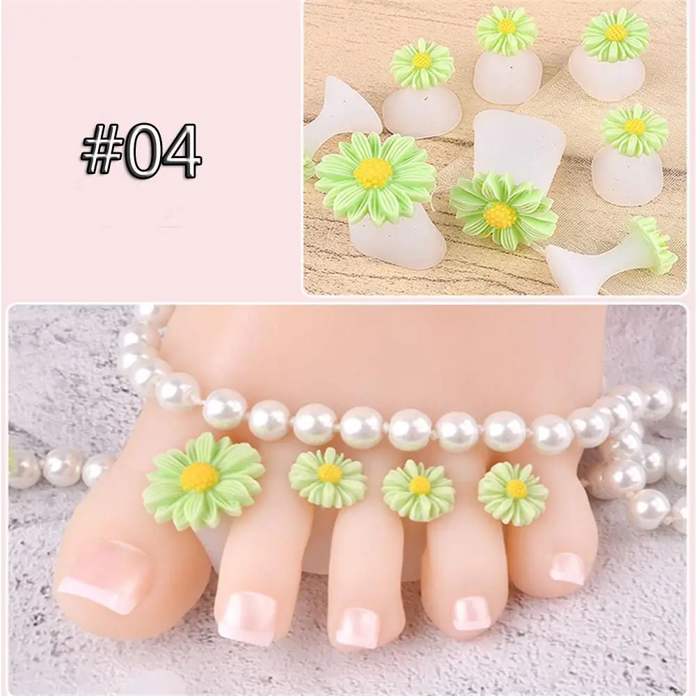8Pc/pack Toe Silicone Separator Nail Art Tool Pedicure Flower Waterdrop Crystal Diamond Pearl Separator DIY Creative Design New