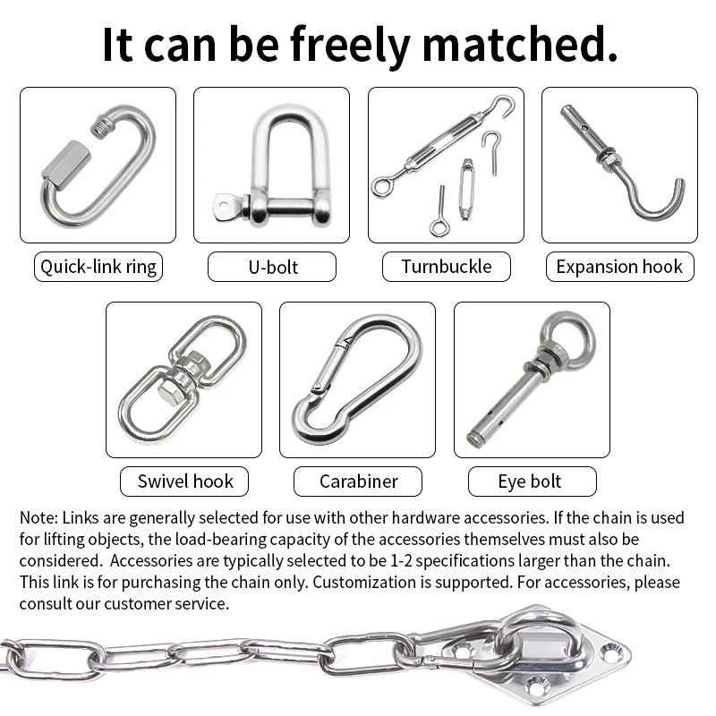 304 Stainless Steel Chain Stainless Steel Small Chain Link – 16.4 Ft Light Duty Utility Chain For Hanging, Camping, Pets & DIY Unicorn Stainless Steel Chain - View #13