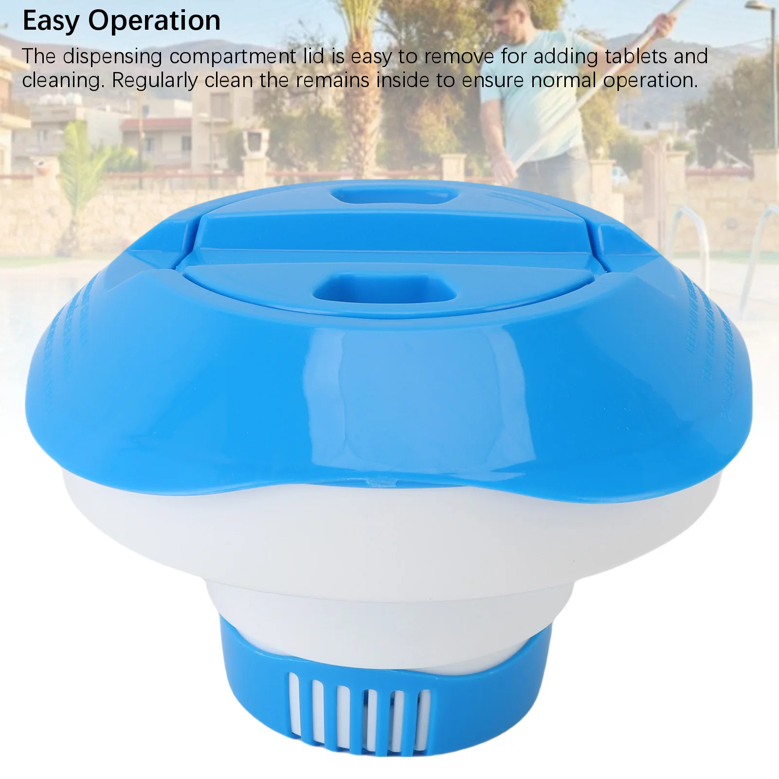Pool Dispenser Automatic Slow Release Swimming Pool Floating Dispenser with Extendable Bottom Pool Dispenser Floater Pool Feeder