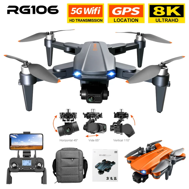 RG106 GPS Drone 8K HD Camera 3-Axis Gimbal Anti-Shake Aerial Photography Brushless Motor Aircraft Folding 4K Quadcopter Toys 4
