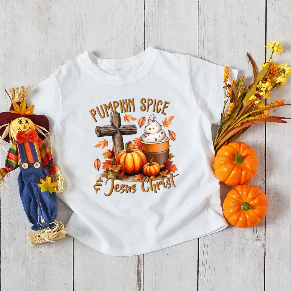 Kürbis Saison Druck Kinder T-shirt Thanksgiving Party Jungen Mädchen Outfit Herbst Holidat Kinder Kurzarm Shirts Kleidung Tops – Detail 9