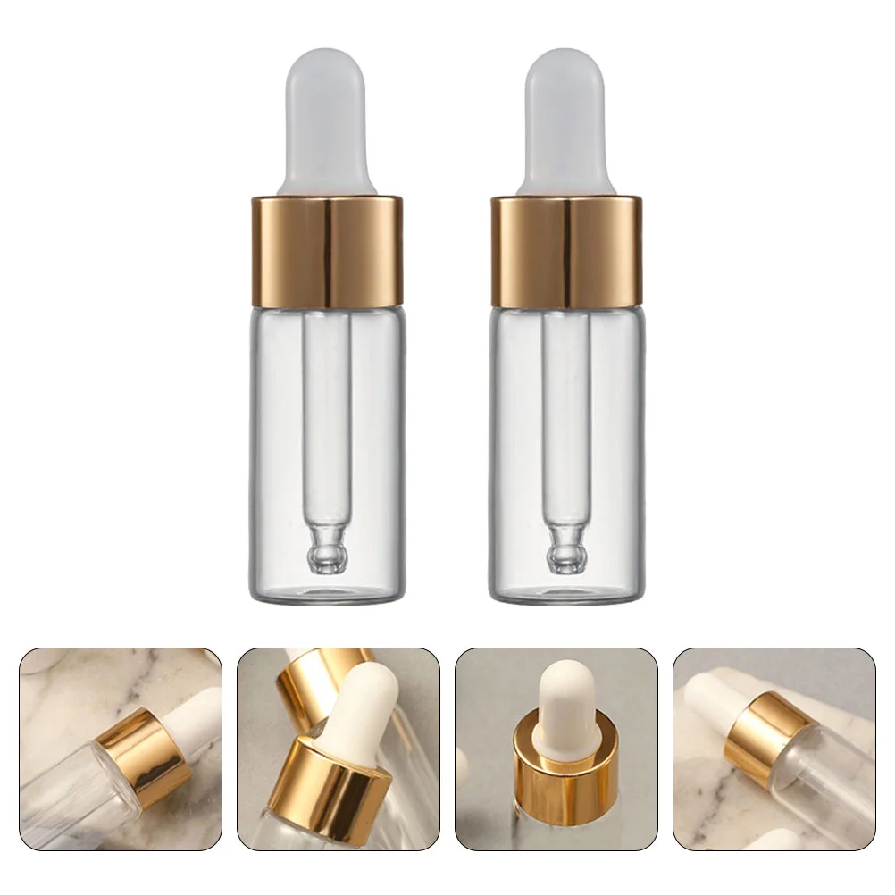 

10Pcs Glass Travel Dropper Bottles Portable Empty Bottles Leak-proof Clear Bottles