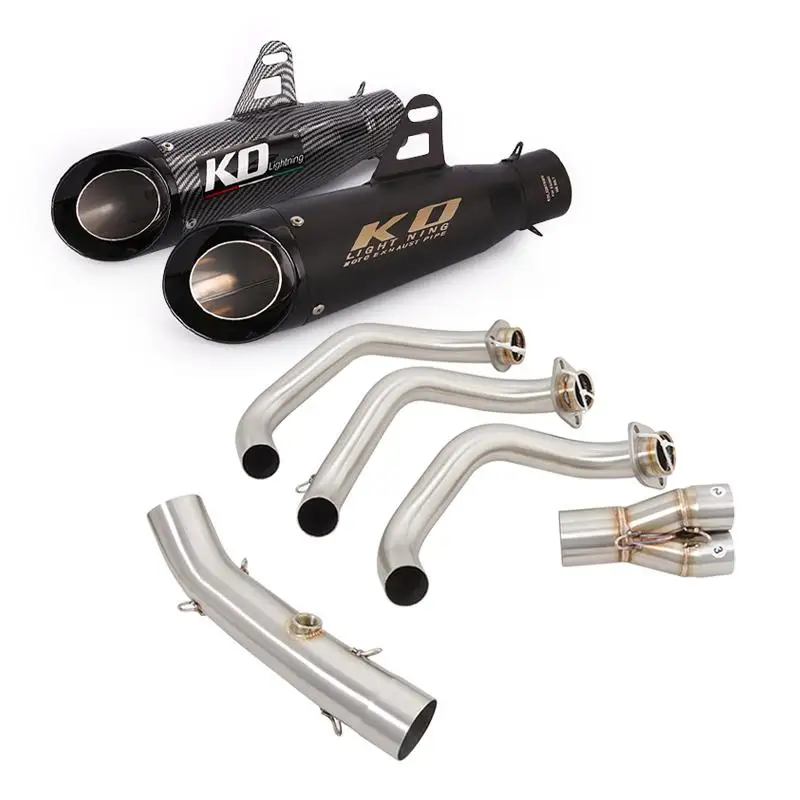 Motorcycles Exhaust System Muffler Header Mid Pipe Stainless Steel For Yamaha TRACER 900 900GT 15-20 Slip On Without DB Killer - Image 2