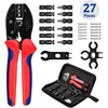 Solar Crimping Pliers Tools Kit for MC4 Cable Electeical Connectors Solar Panel PV Cable 6 Male Female Connectors Termianls Sets 1