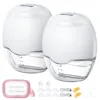 2/1pcs Wearable Breast Pump Hands Free Electric Breast Pumps Slient Comfort Milk Collector BPA-free LED Display 3Modes 12 Levels 1