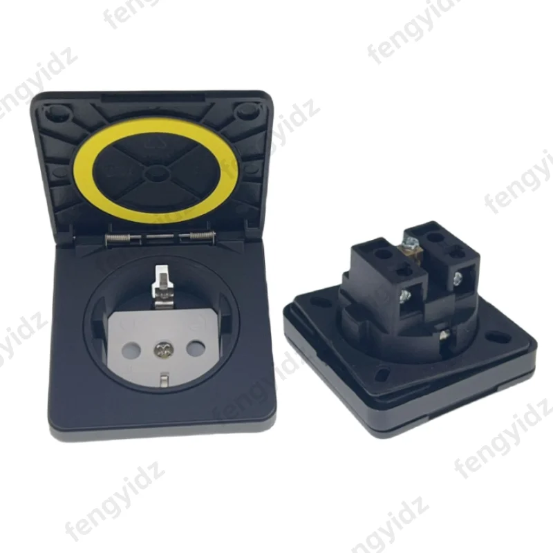 Enhanced Waterproof Electrical Safety Socket with Concealed Cover