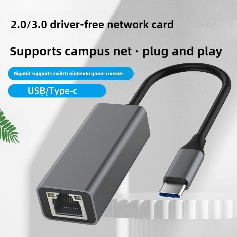 High-Speed USB Ethernet Adapter - Wired LAN Connector with Gigabit Network Support