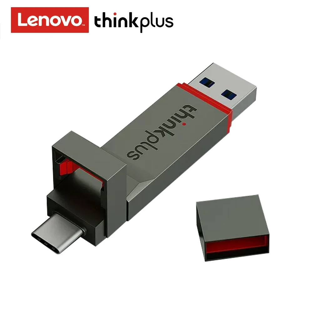 Flash Usb Portátil de Duas Portas Lenovo-thinkplus Estado Sólido Disco u Pen Drive Tipo-c Otg Usb 3.2 256gb 512gb 1tb Tu280 Pro Unidade