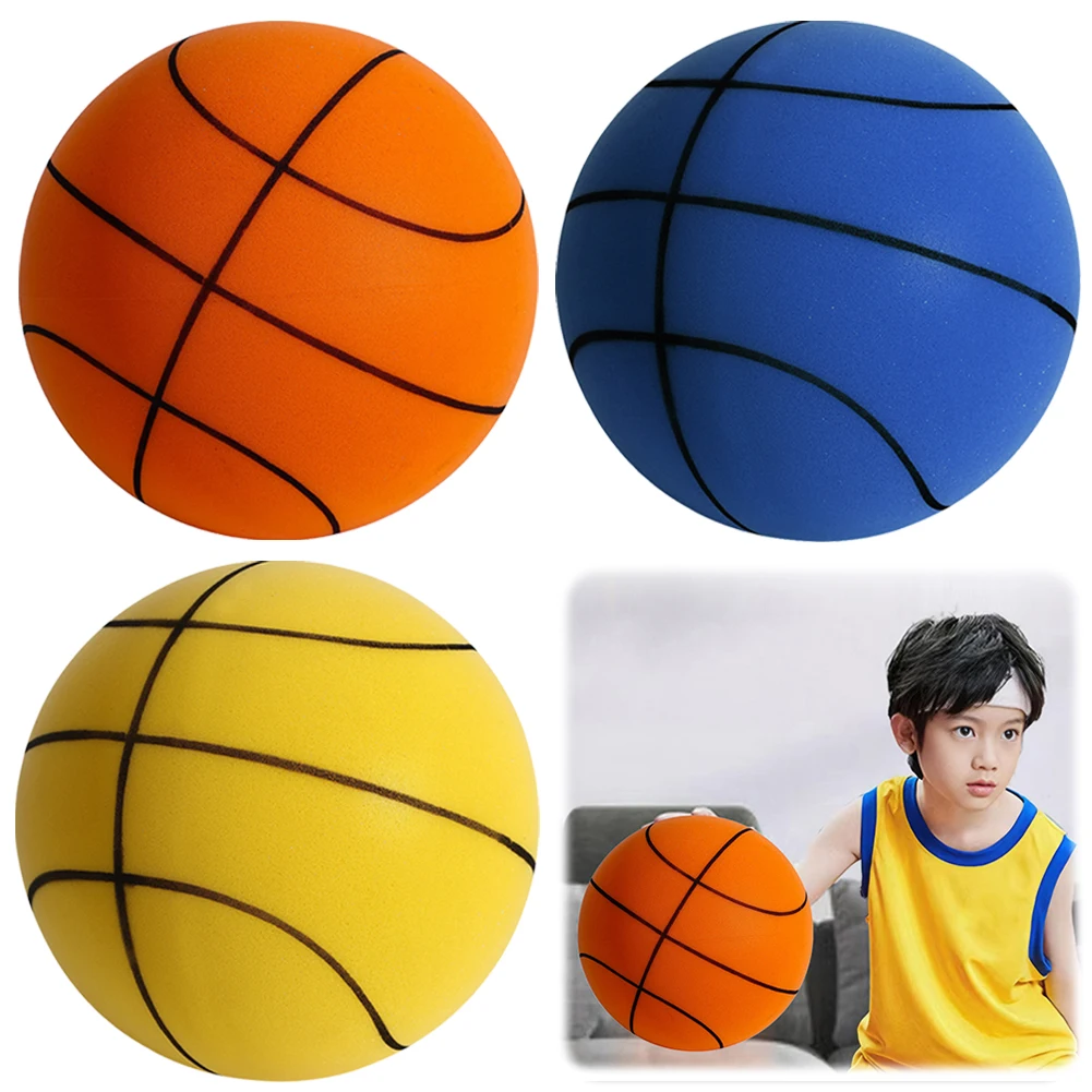 7.09인치 무소음 농구공, 고탄성 실내 훈련용 공, 다양한 실내 활동을 위한 무소음 바운싱 농구공