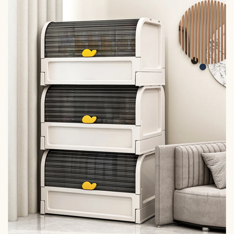 

Organizer for Underwear Living Room Snack Storage Cabinet Large Capacity Superposition Children's Toy Storage Box Household