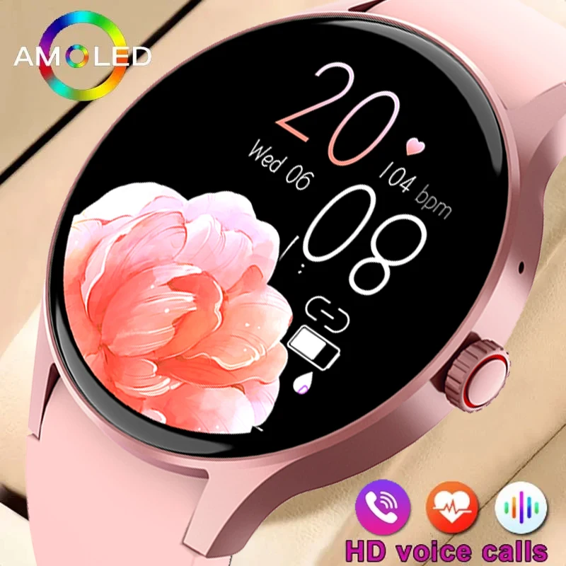 Fashion Smart Watch Women Bluetooth Call Voice Assistant Orologio Con Quadrante Personalizzato Smart Female Cycle Clock Health Smartwatch Per Huawei