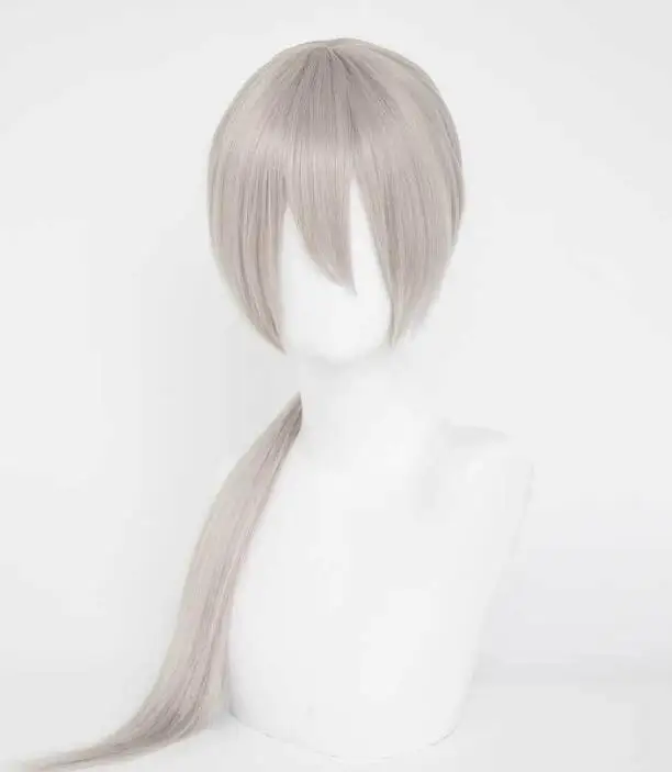 Quanxi cosplay Wig Fiber synthetic wig Anime Chainsaw Man Cosplay Wig Silver gray long hair