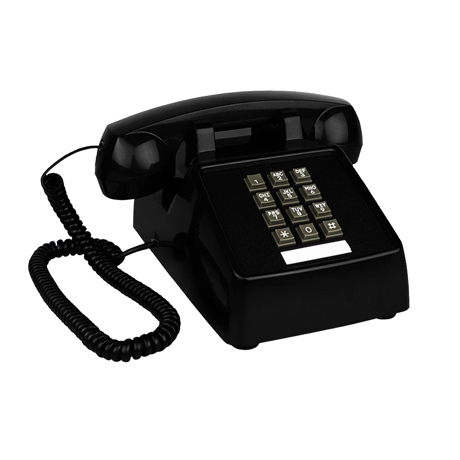 Desktop Phone, High Volume Landline Phone Easy To Use Durable For Home  Black,White