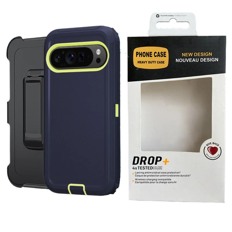 Rugged Hybrid Armor Shockproof Case with Belt Clip