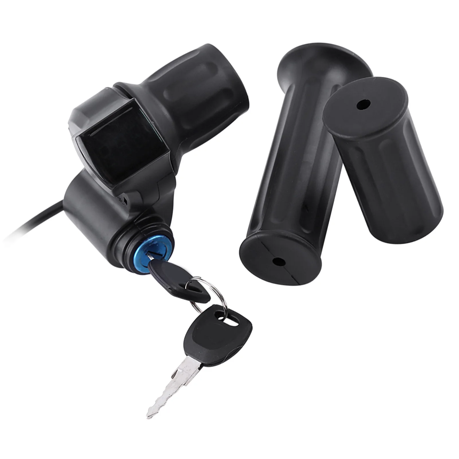 전기 자전거 스쿠터 하프 손목 스로틀 그립 핸들, LED 디스플레이 키 노크, 12V-99V, 신제품
