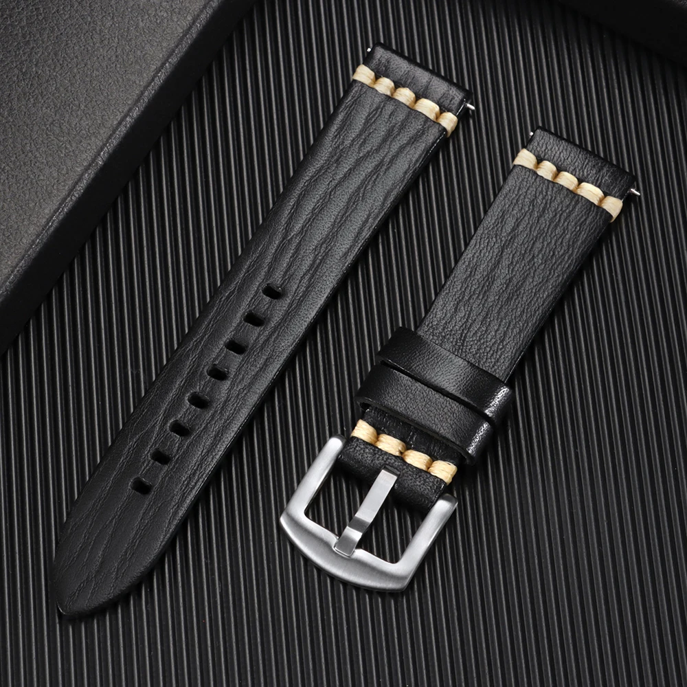Handmade Retro Italian Leather Business Universal Watch Strap - Premium Cowhide Band