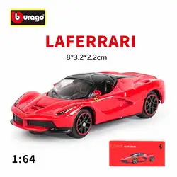 Bburago 1:64 Ferrari Collection - Premium Alloy Diecast Ferrari Set for Enthusiasts and Collectors (Laferrari Red)