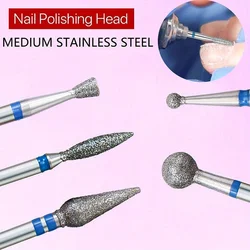 Diamond Nail Drill Bit Set - Precision Manicure & Cuticle Tools (5pcs) (Blue 5Pcs)