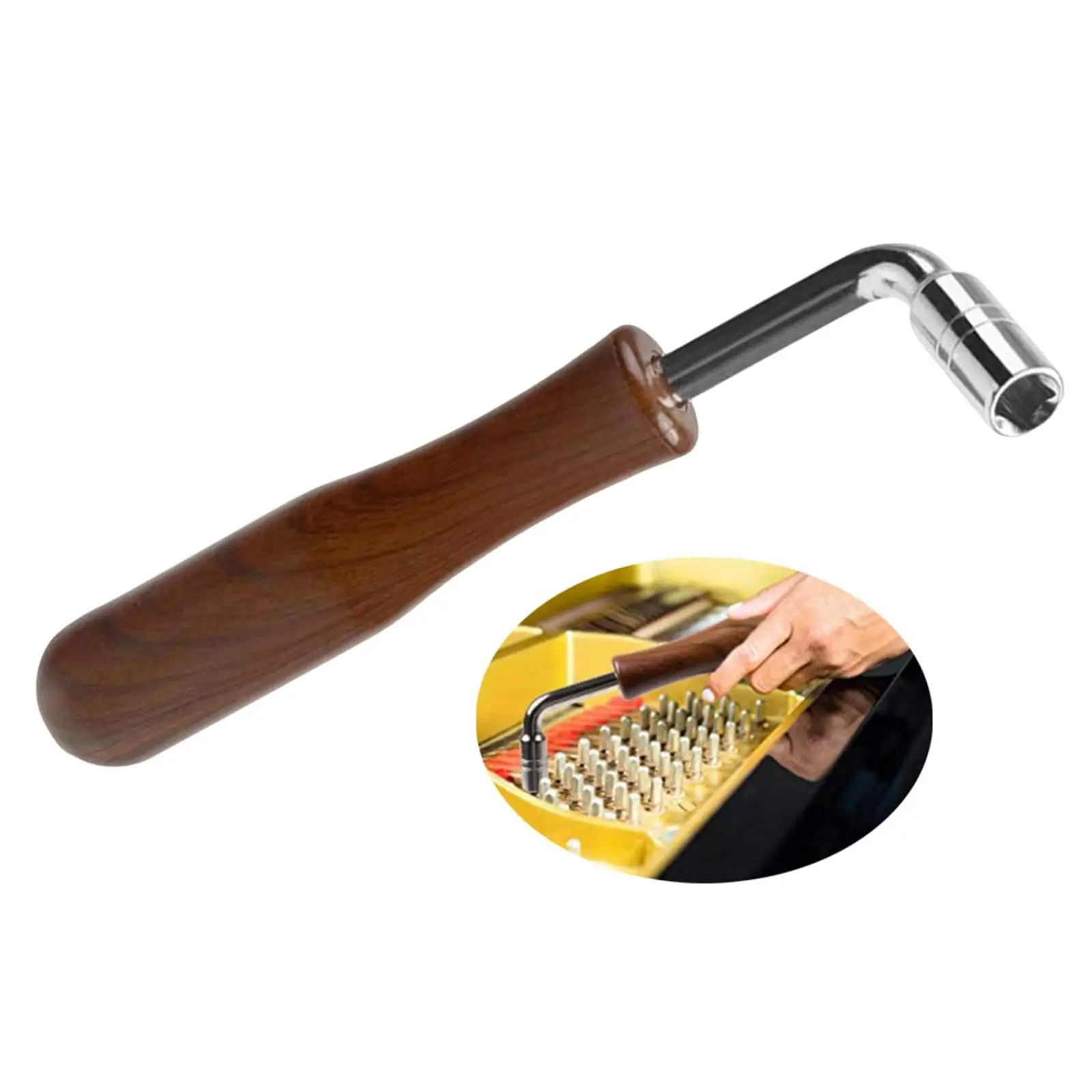 Professional Piano Tuning Wrench Plastic Handle Guzheng Tuning Lever Hammer L Shape Tuner Spanner Musical Instrument Care