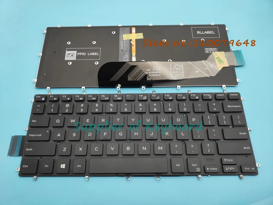 NEW For DELL LATITUDE 2 IN 1 3379 3390 3490 Laptop English/Hebrew Keyboard