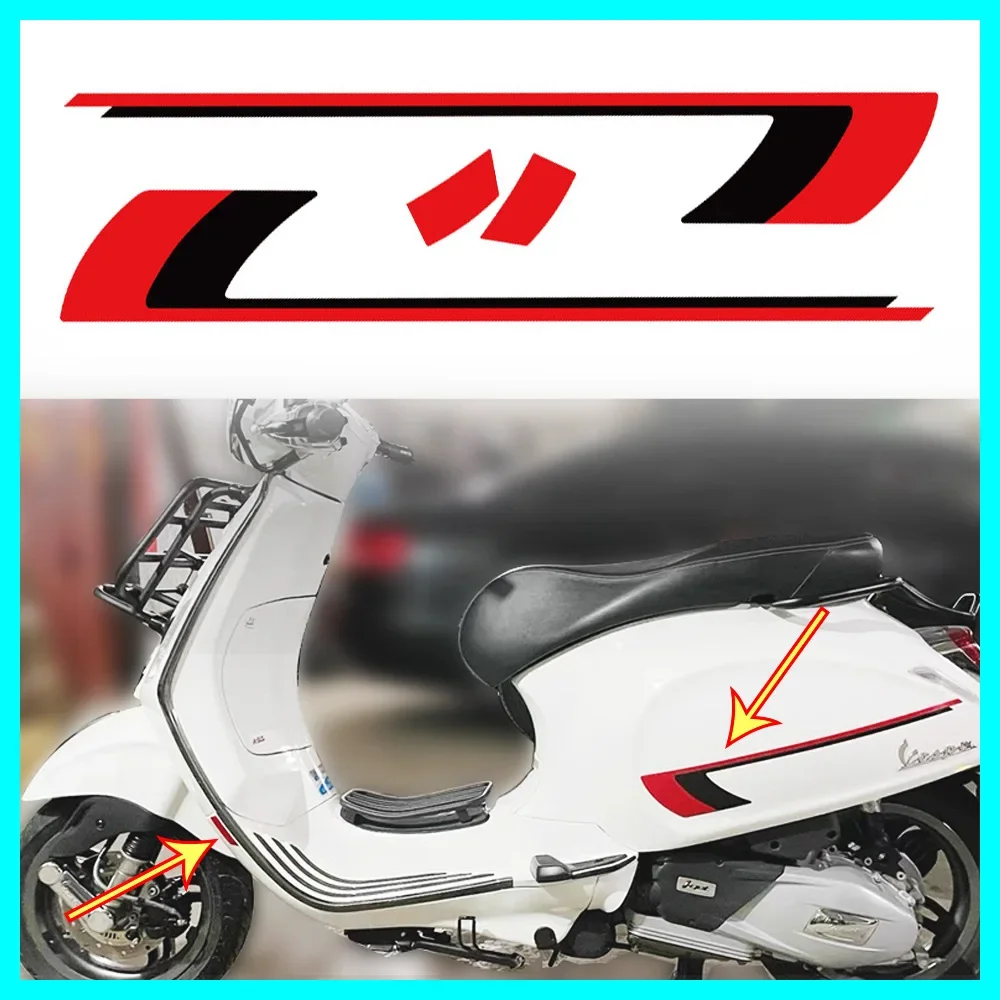 px 150 125 200 side panel stickers case for vespa px t5 scooter 5 px150 px200 sprint motorcycle decoration personalized decals Motorcycle Body Reflective Decal For Vespa Sprint Primavera 150 GTS 300 GTV Personalized Decoration Reflective Light Decal