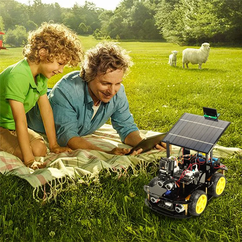 A62K-Solar Camera Programming Education Robot Car Ultrasonic Intelligent Programming Car