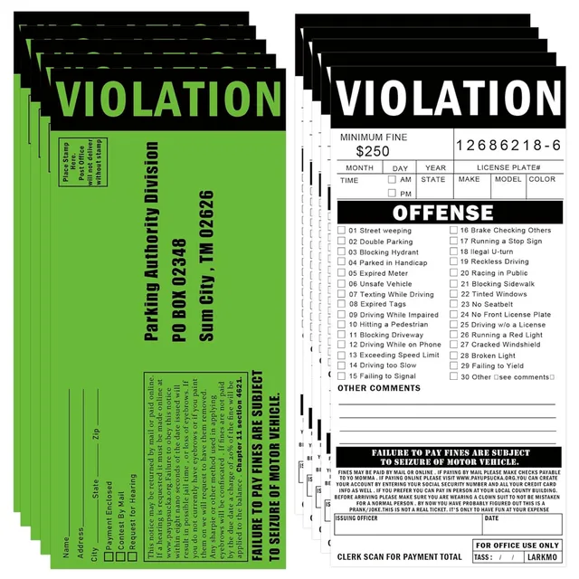 25-pack-fake-parking-tickets-8-5x4-inches-funny-double-side-violation-parking-kit-pretend-police-traffic-and-safety-car-citation-aliexpress