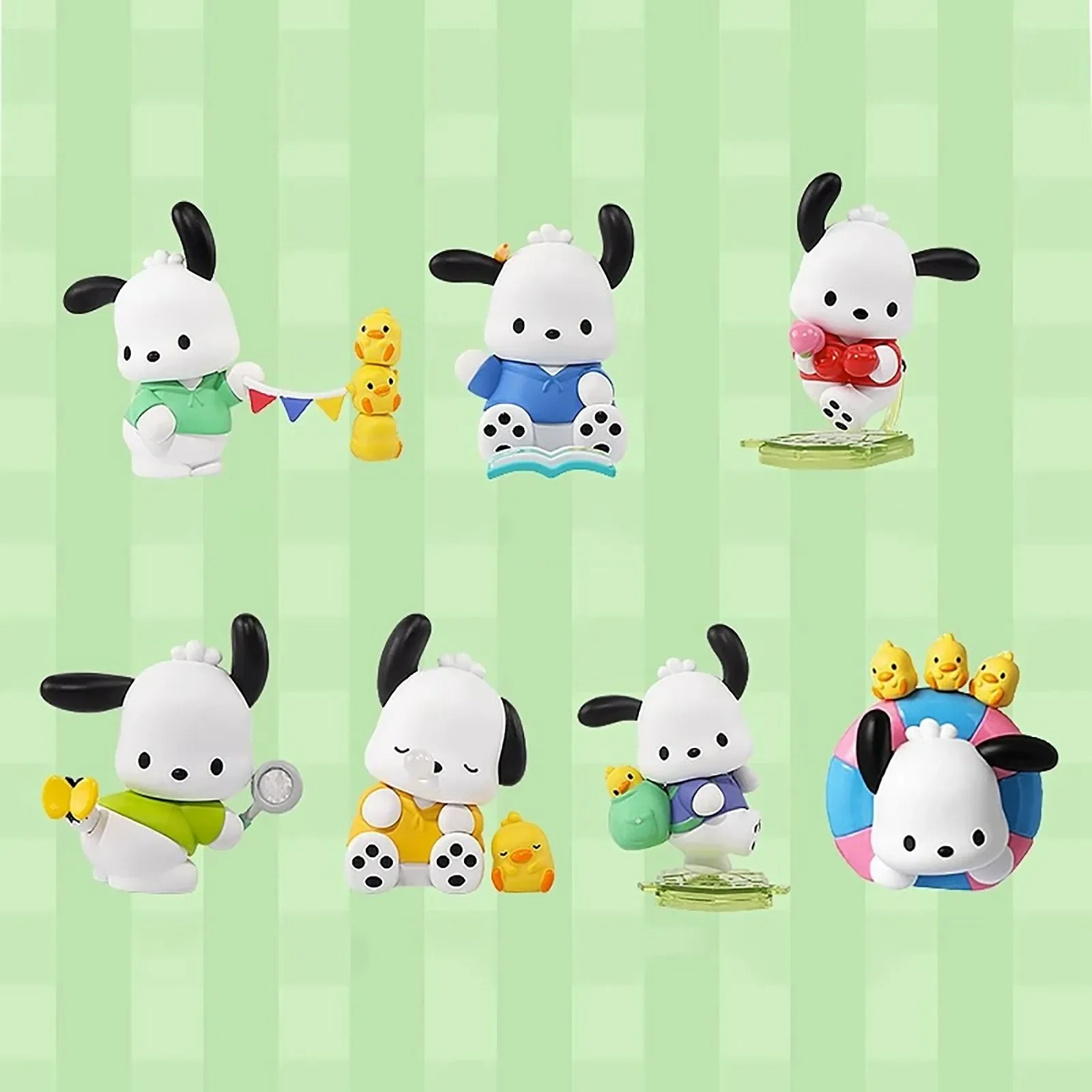 MINISO  산리오 포차코 학교 is Fun 시리즈 블라인드 박스, 매우 귀여운 패션 장난감, 액션 피규어, 사무실 모델 인형