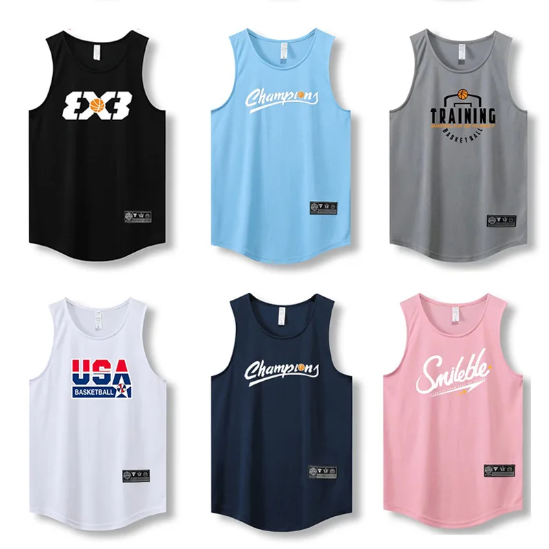 Summer Men's Sport Vest Gyms Fitness Mesh Tank Tops Joggers Sleeveless