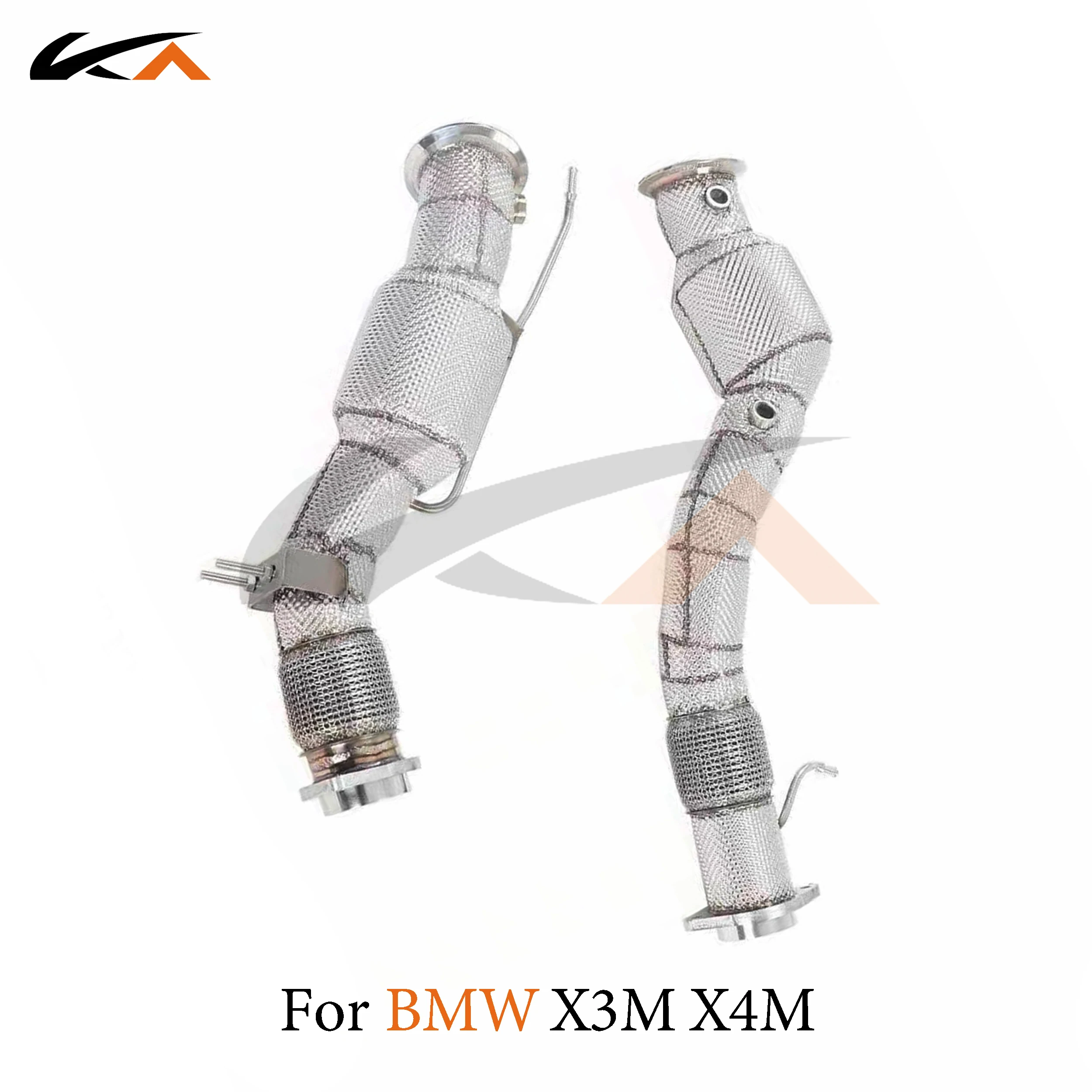 KA 튜닝 다운파이프 배기 스테인리스 스틸 헤더, BMW X3M X4M F97 F98 3.0T 퍼포먼스, 자동차 부품 열 차폐 촉매 작용